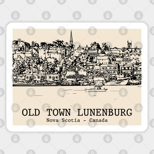 Old Town Lunenburg - Nova Scotia Magnet by Lakeric